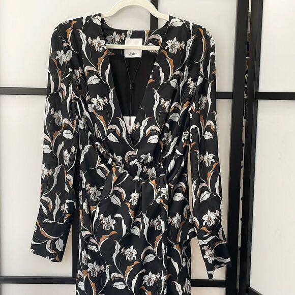 [4] NWT Acler Garber Dress Wedding Guest Floral Print Long Sleeve Maxi Dress - Picture 4 of 16